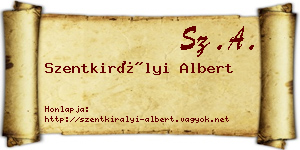 Szentkirályi Albert névjegykártya